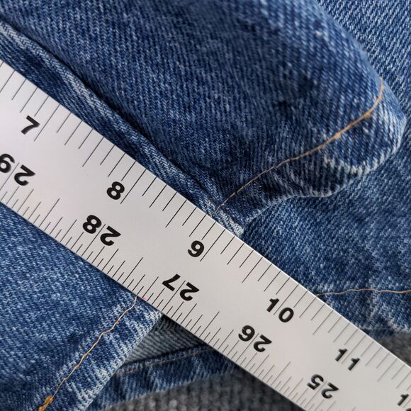 Chic Jean Shorts Womens Size 34x9 Blue Denim Belt Loops 5 Pocket - Picture 5 of 11